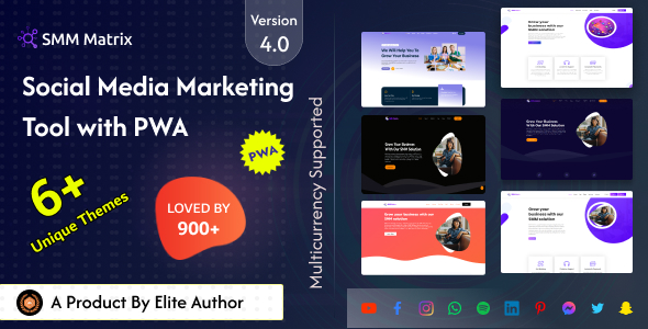 Social Media Marketing Panel with PWA V4.2